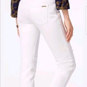 Michael Kors straight leg white jeans